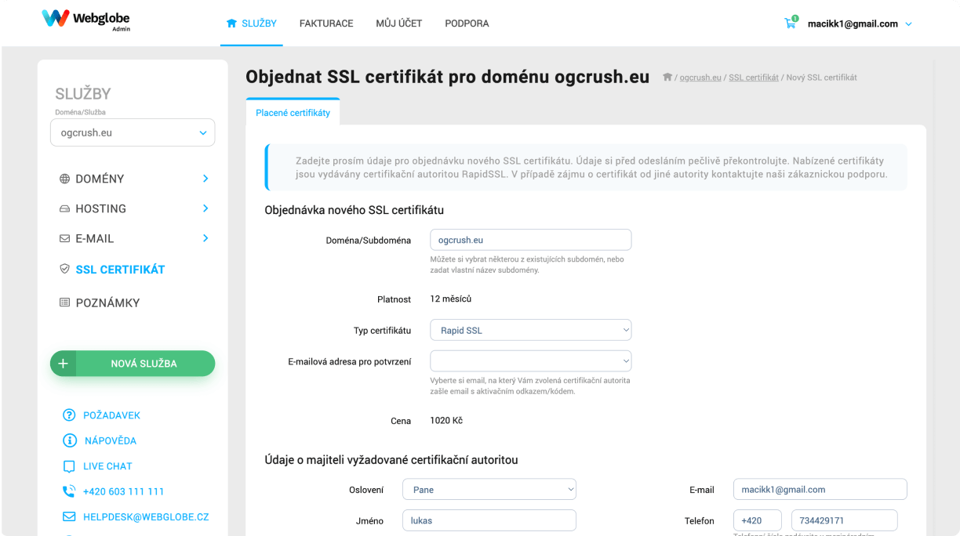 Jak získat SSL certifikát