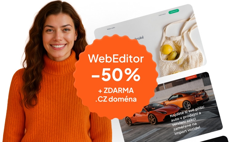 Ke zlevněnému WebEditoru Premium získáte navíc doménu zdarma
