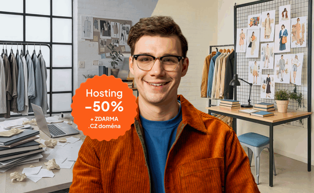 50% sleva na hosting a k tomu .CZ doména zdarma