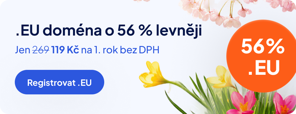 EU doména o 56 % levněji