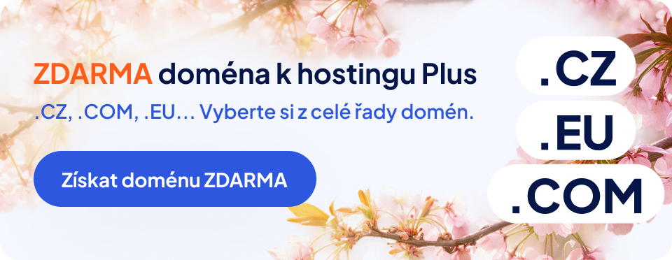 Zdarma doména k hostingu Plus